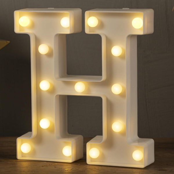 Light Up Letters H, LED Marquee Letters Lights Sign 26 Alphabet and 10 Number Big Lights Letter for Party Birthday Bar Battery Powered Christmas Decor Letter Lights (Warm White)