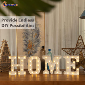 Light Up Letters H, LED Marquee Letters Lights Sign 26 Alphabet and 10 Number Big Lights Letter for Party Birthday Bar Battery Powered Christmas Decor Letter Lights (Warm White)