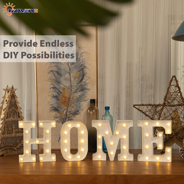 Light Up Letters H, LED Marquee Letters Lights Sign 26 Alphabet and 10 Number Big Lights Letter for Party Birthday Bar Battery Powered Christmas Decor Letter Lights (Warm White)
