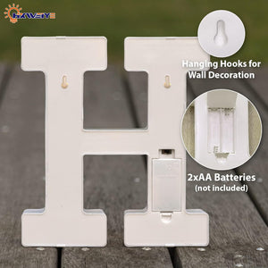 Light Up Letters H, LED Marquee Letters Lights Sign 26 Alphabet and 10 Number Big Lights Letter for Party Birthday Bar Battery Powered Christmas Decor Letter Lights (Warm White)