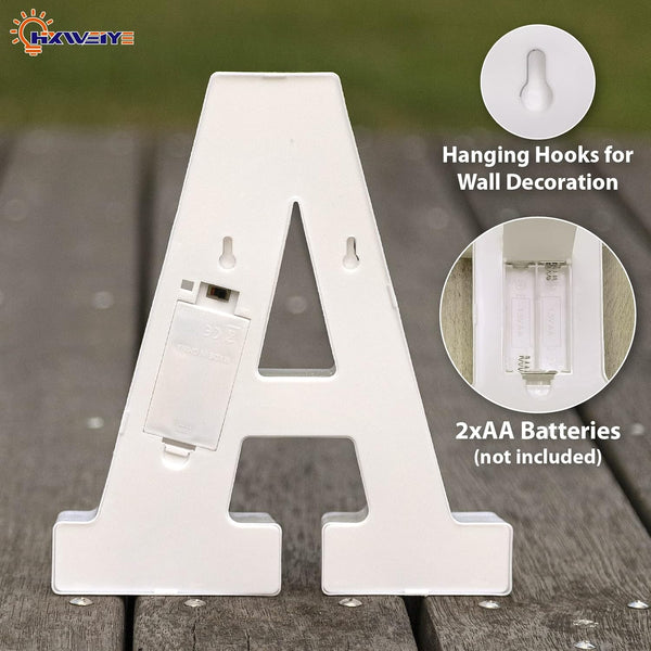 Light Up Letters A, LED Marquee Letters Lights Sign 26 Alphabet and 10 Number Big Light Letter for Party Birthday Bar Battery Powered Christmas Decor Letter Lights (Warm White)